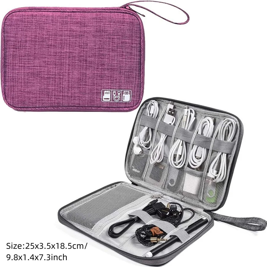 Waterproof Cable Storage Bag – Digital Electronics Organizer