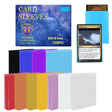 Card Sleeves 66×91mm – 100 Pcs Frosted Protective Sleeves for Trading Cards