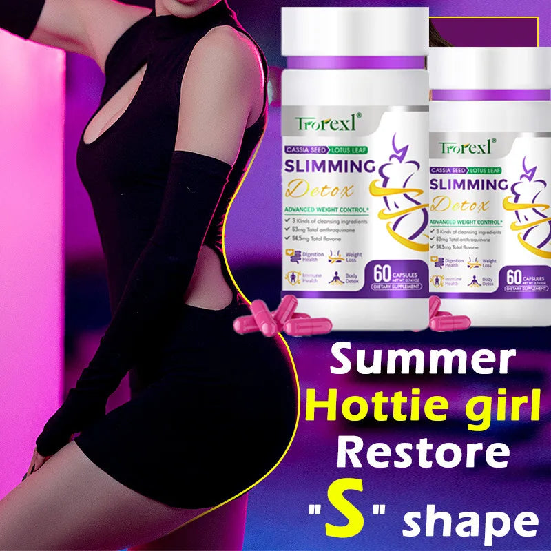 Cassia Seed & Lotus Leaf Weight Loss Pills - Natural Fat Burner & Detox for Women