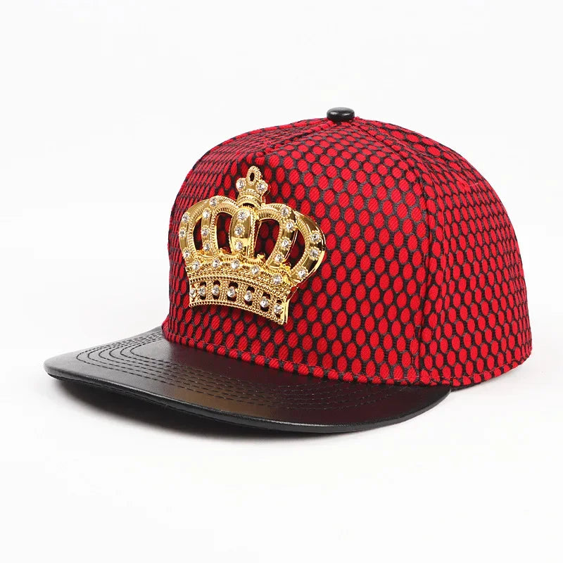 Royal King Crown Baseball Cap - Hip-Hop Snapback Hat for Men, Women & Youth