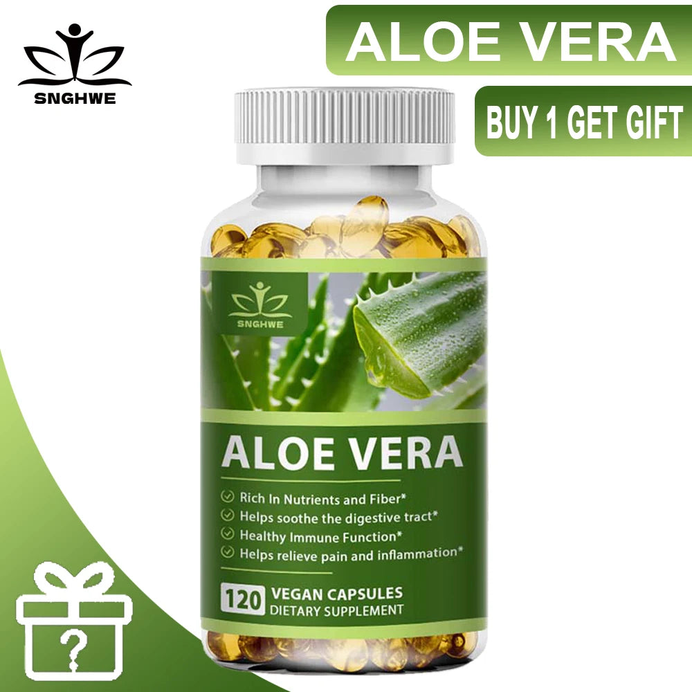 Organic Aloe Vera Weight Loss Capsules - Fast Fat Burning & Detox for Beauty & Health