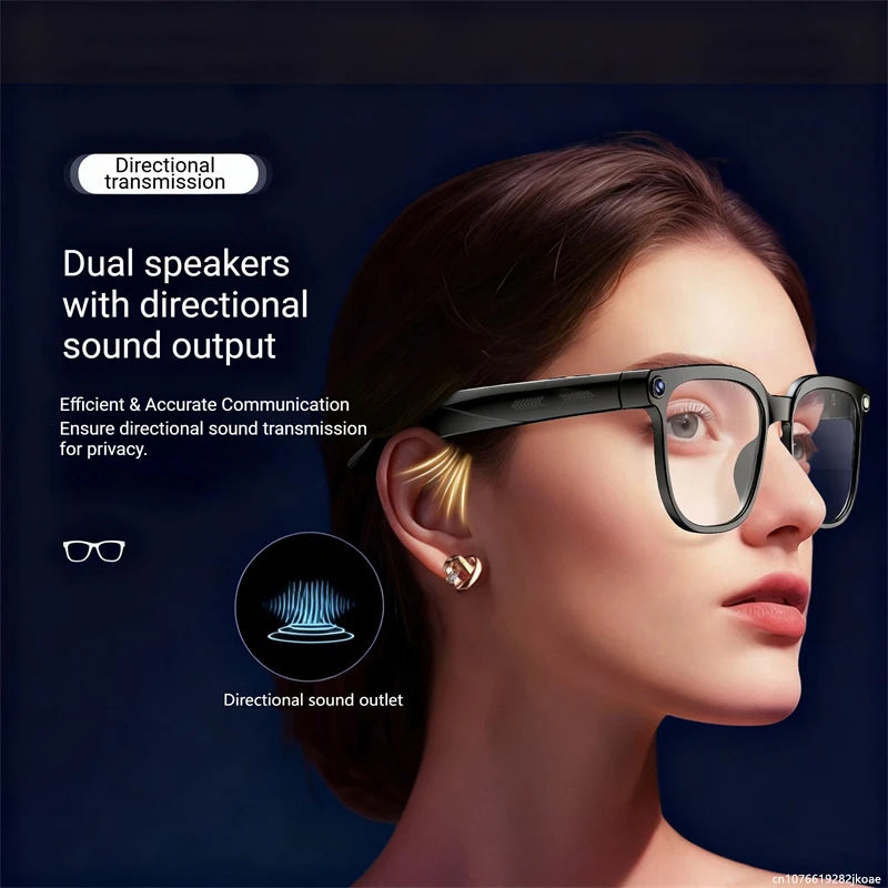 4K Smart Translation Glasses - ChatGPT AI, 800W Waterproof Camera, Bluetooth Calls & Music