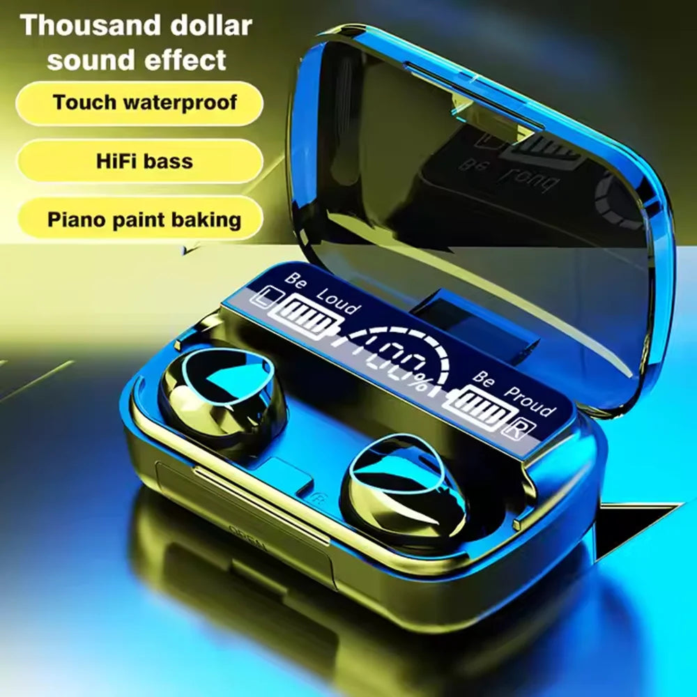 M10 Wireless Earbuds with Power Bank - Sports & Gaming Headphones