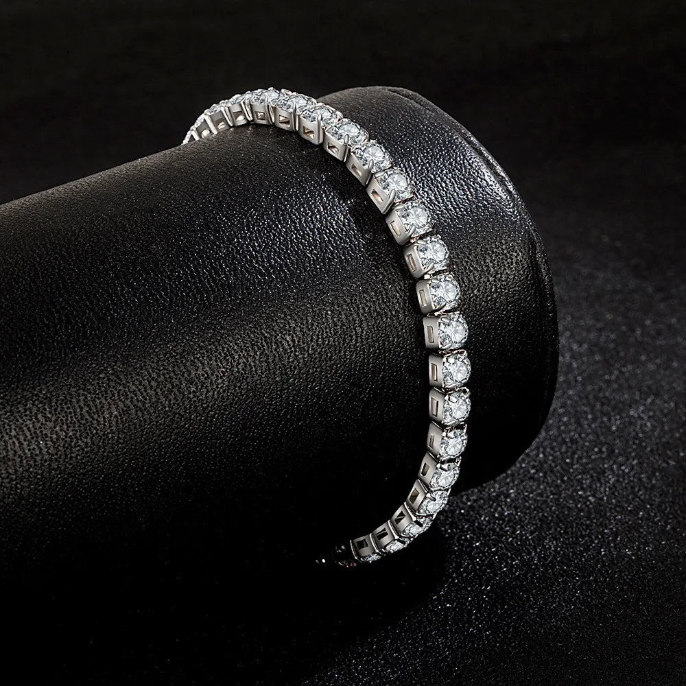 Sterling Silver Zirconia Bracelet – Engagement & Wedding Charm Jewelry