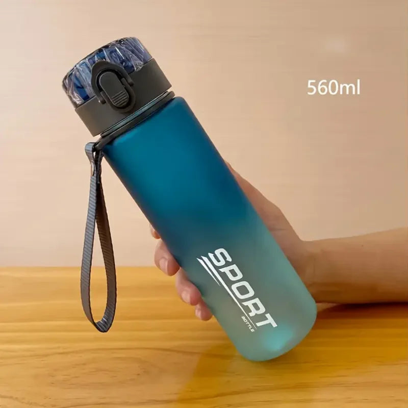 Leak-Proof Sports Water Bottle - BPA-Free 400ml/560ml Portable Bottle for Hiking & Travel
