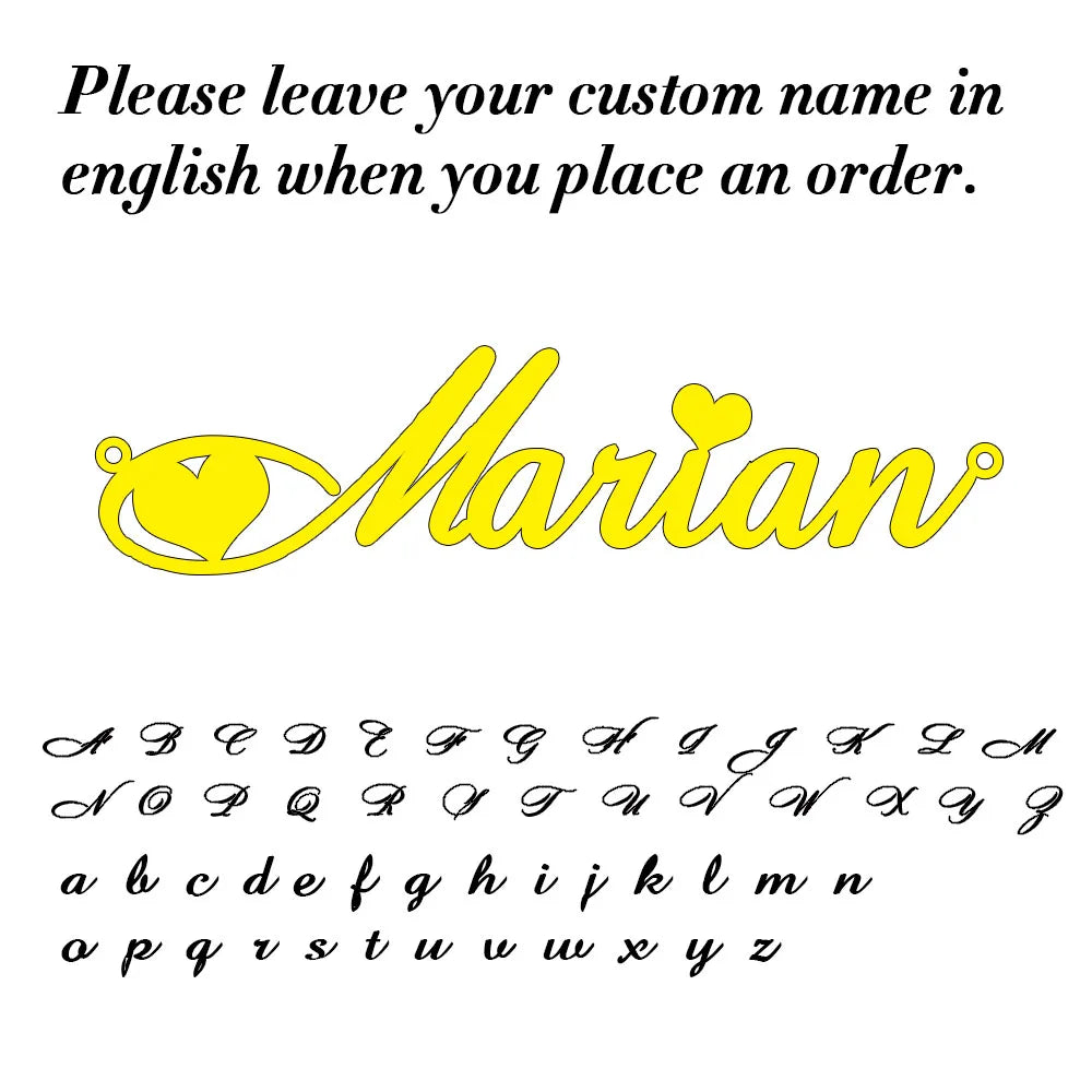 Custom Name Necklace – Personalized Cursive Pendant in Stainless Steel
