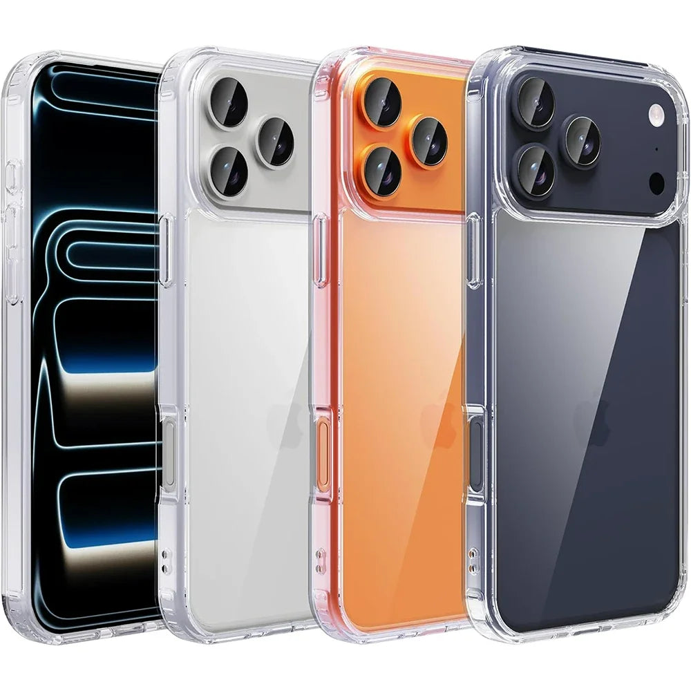 🔥 SALE! Clear Shockproof Case for iPhone 17 Pro Max - Crystal Hybrid Cover