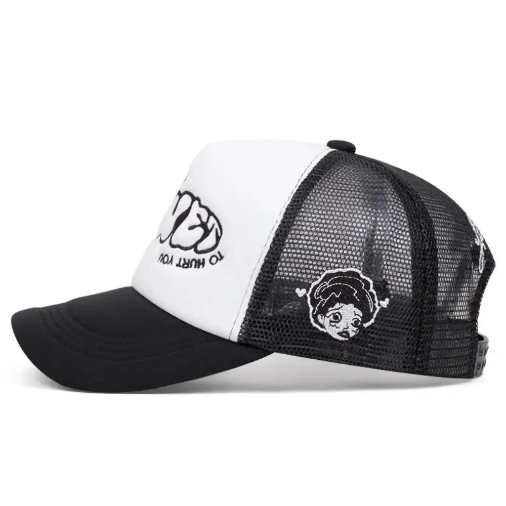 "Everyone Is Going" Letter Embroidered Trucker Cap - Breathable Hip-Hop Snapback Hat