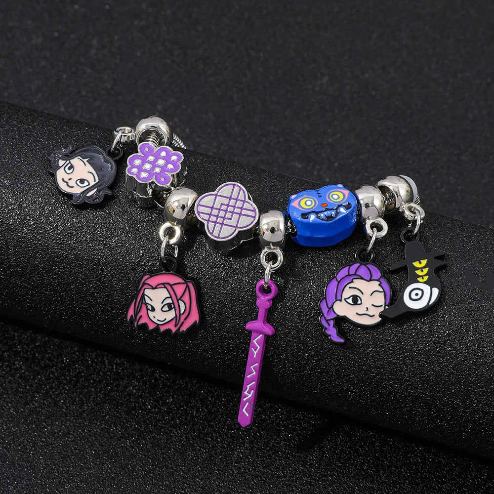 Demon Hunters Anime Character Bracelet - Snake Chain Charm Jewelry