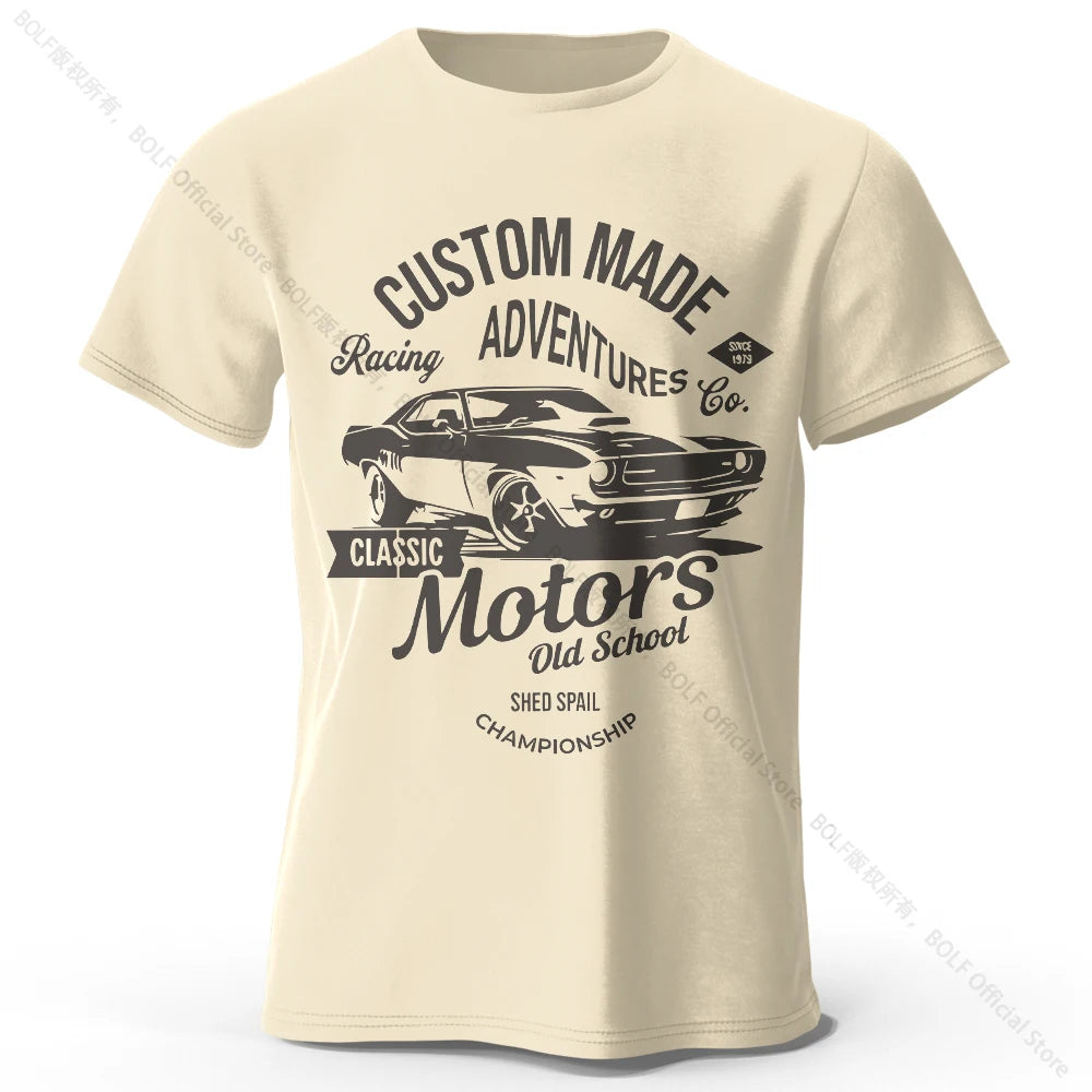 Motors Graphic Cotton T-Shirt Vintage Style Tee