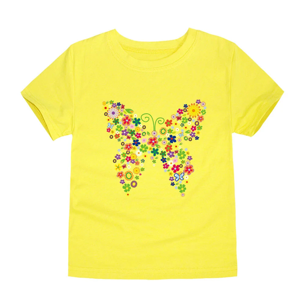 Toddler Girl Cotton T-Shirt Floral Print Tee