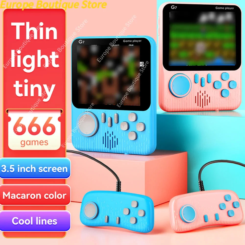 G7 Handheld Game Console - 3.5" Screen with 666 Retro Games & Gamepad Option