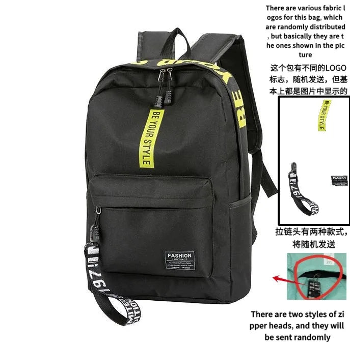 Korean Style Student Backpack - Large Capacity School Bag for Men & Women
