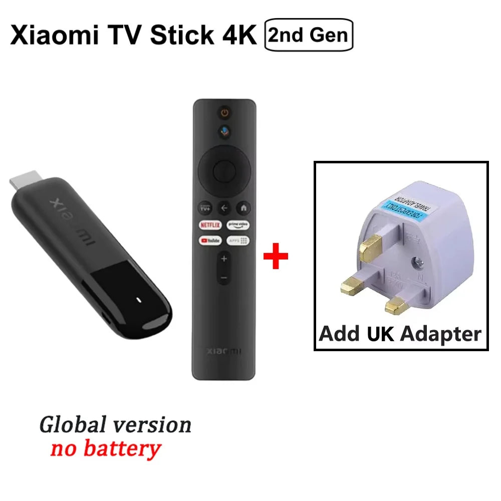 Xiaomi TV Stick 4K 2nd Gen - 6nm Quad-Core Streaming Device with WiFi 6 & Bluetooth 5.2