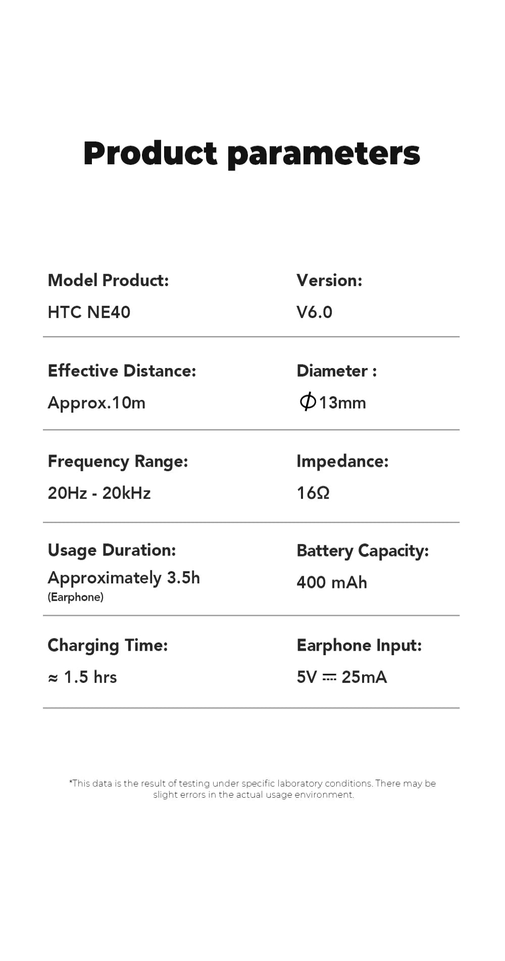 HTC Bluetooth Earphones with AI Translator & HD Subtitles - TWS Sports Wireless