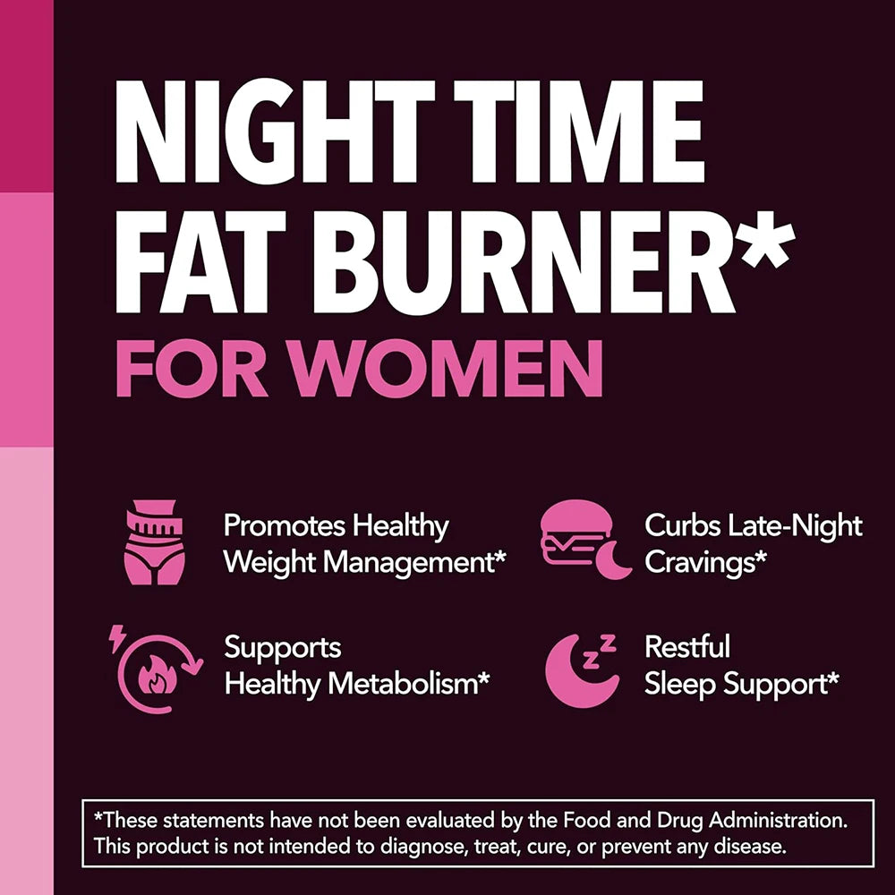 Night Time Weight Loss Capsules for Women - Sleep & Slim with Metabolism Booster