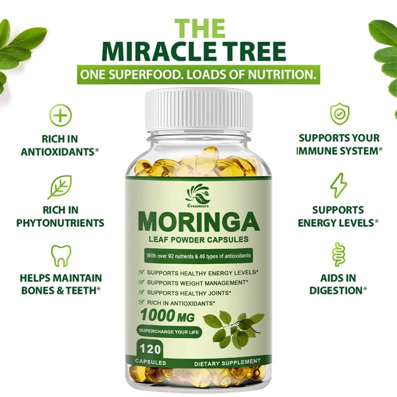 Moringa Extract Capsules - Superfood for Weight Loss, Metabolism & Wellness Support