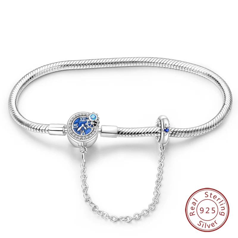 Silver Star Moon Clover Bracelet – DIY Charm Birthday Jewelry