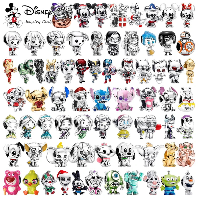 Disney Charm Beads Bracelet – Mickey & Stitch Style
