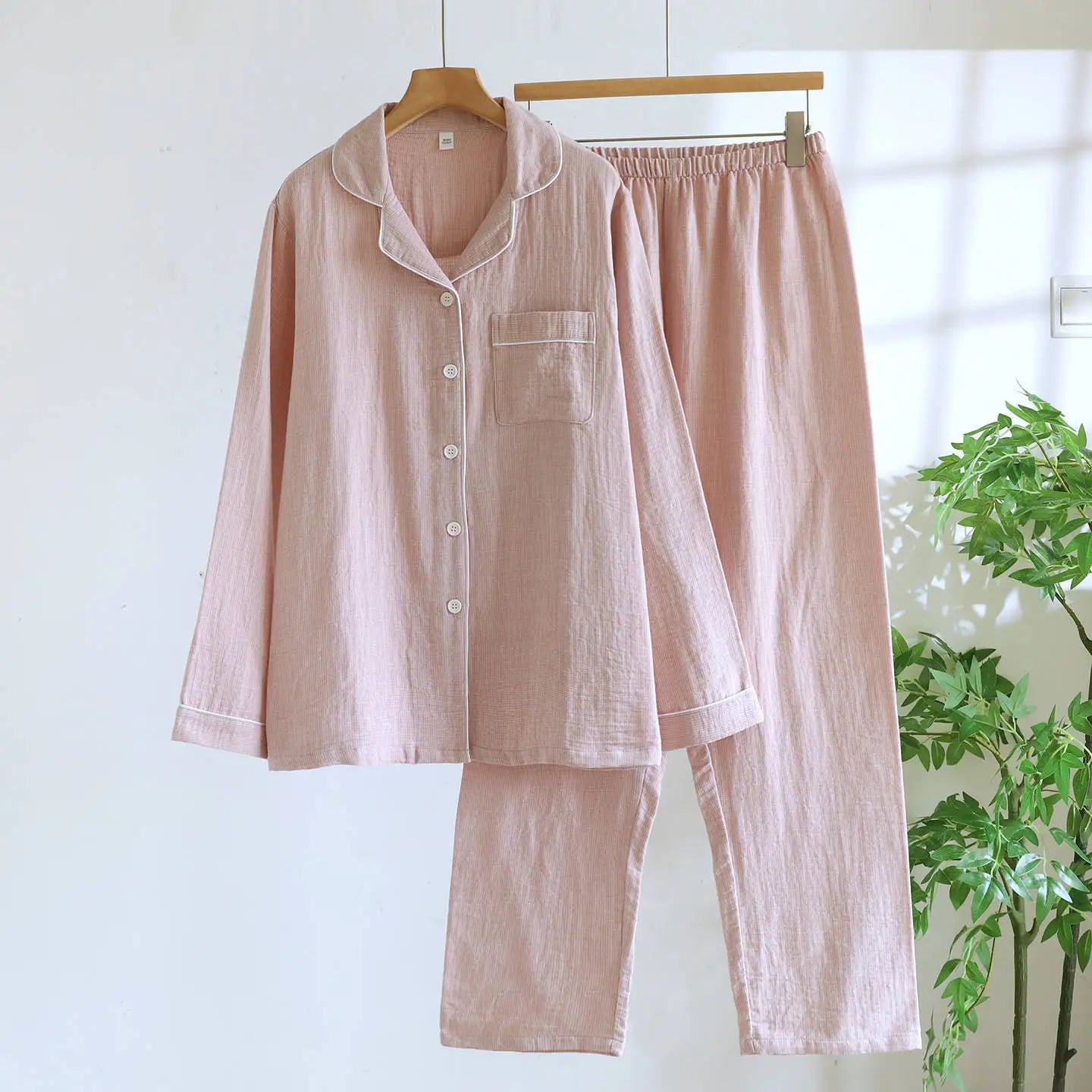 Couple Pajama Set 2026 – Cotton Long Sleeve Pants