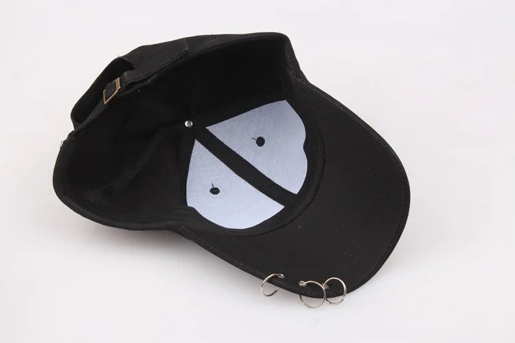 Ring Circle Baseball Cap - Korean K-Pop Style Snapback Dad Hat for Men & Women