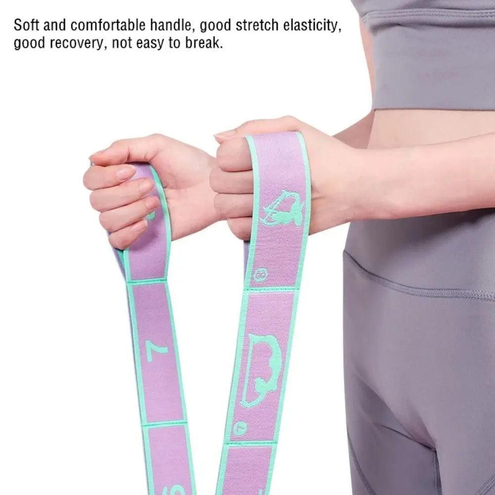 Yoga Stretching Belt – Elastic Resistance & Pilates Exercise Strap