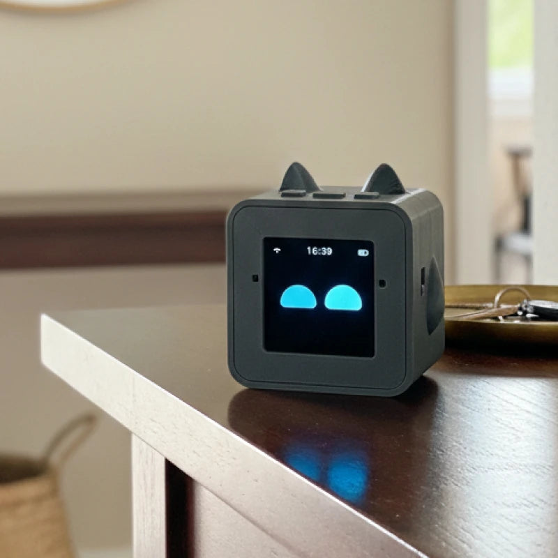 EMO XiaoZhi Mini AI Robot – Smart Voice Chatbot with Cat Ears & 11 Language Support