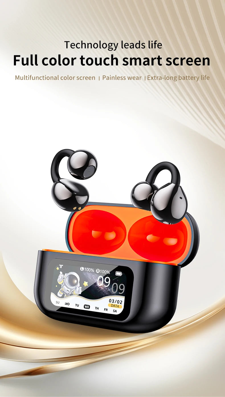 AI Translation Earbuds – True Wireless with ANC, LED Display & Wireless Charging Case