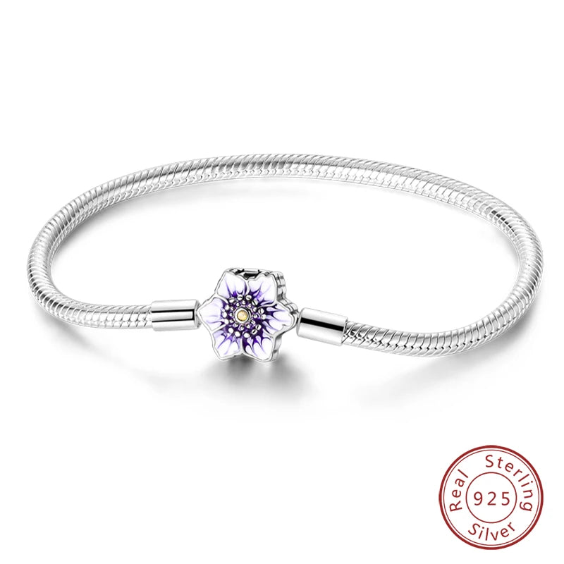 Silver Star Moon Clover Bracelet – DIY Charm Birthday Jewelry