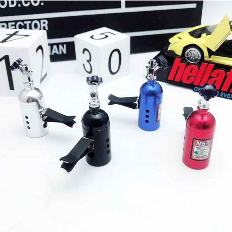 NOS Nitrogen Bottle Car Air Freshener - Lemon Scent Vent Clip Aromatherapy Auto Perfume