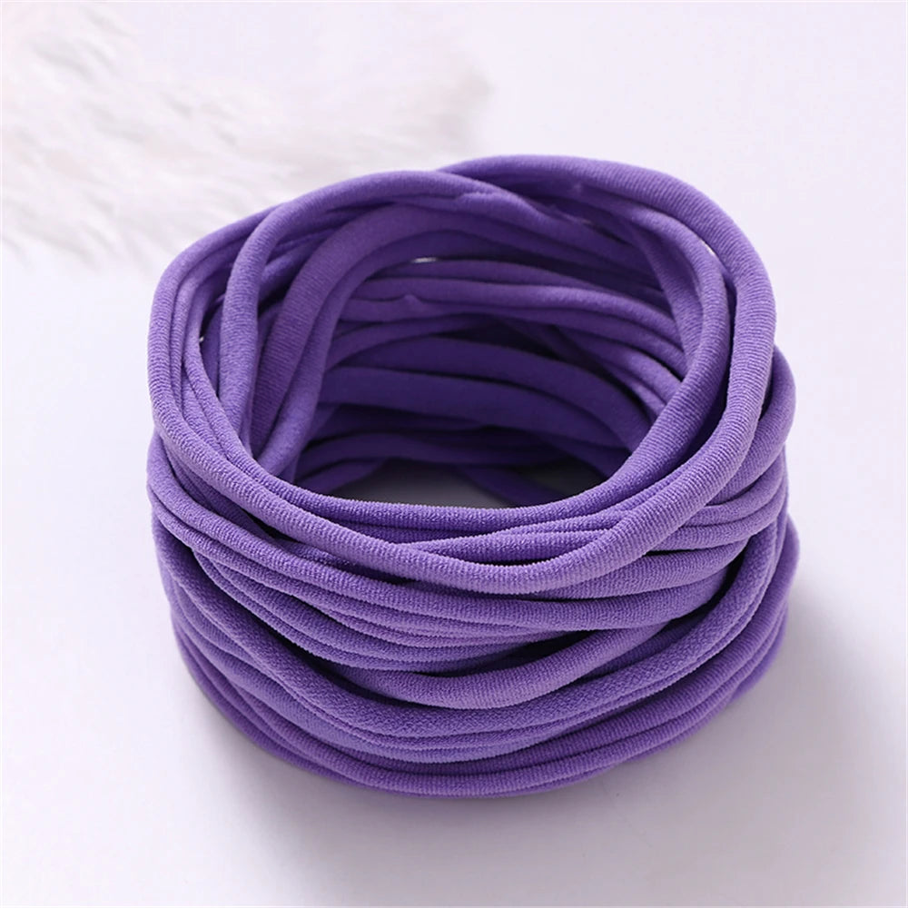 20PCS Baby Girl Soft Nylon Headbands Stretchy Traceless Hair Accessories