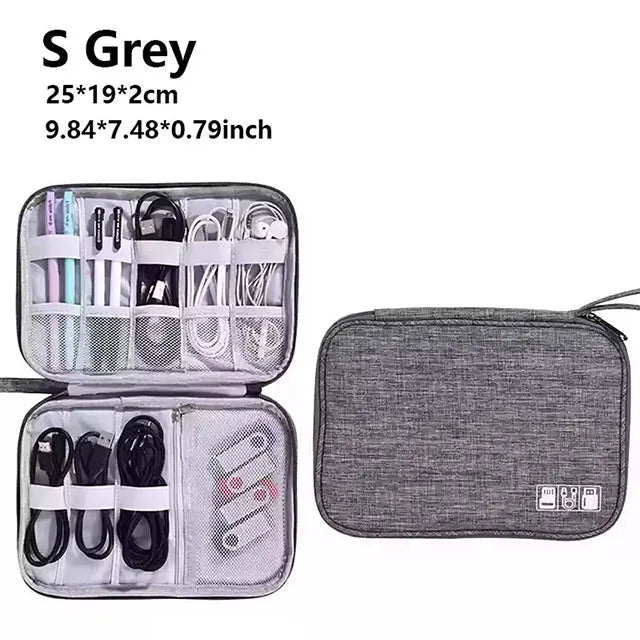 Waterproof Cable Storage Bag – Portable Electronic Travel Organizer