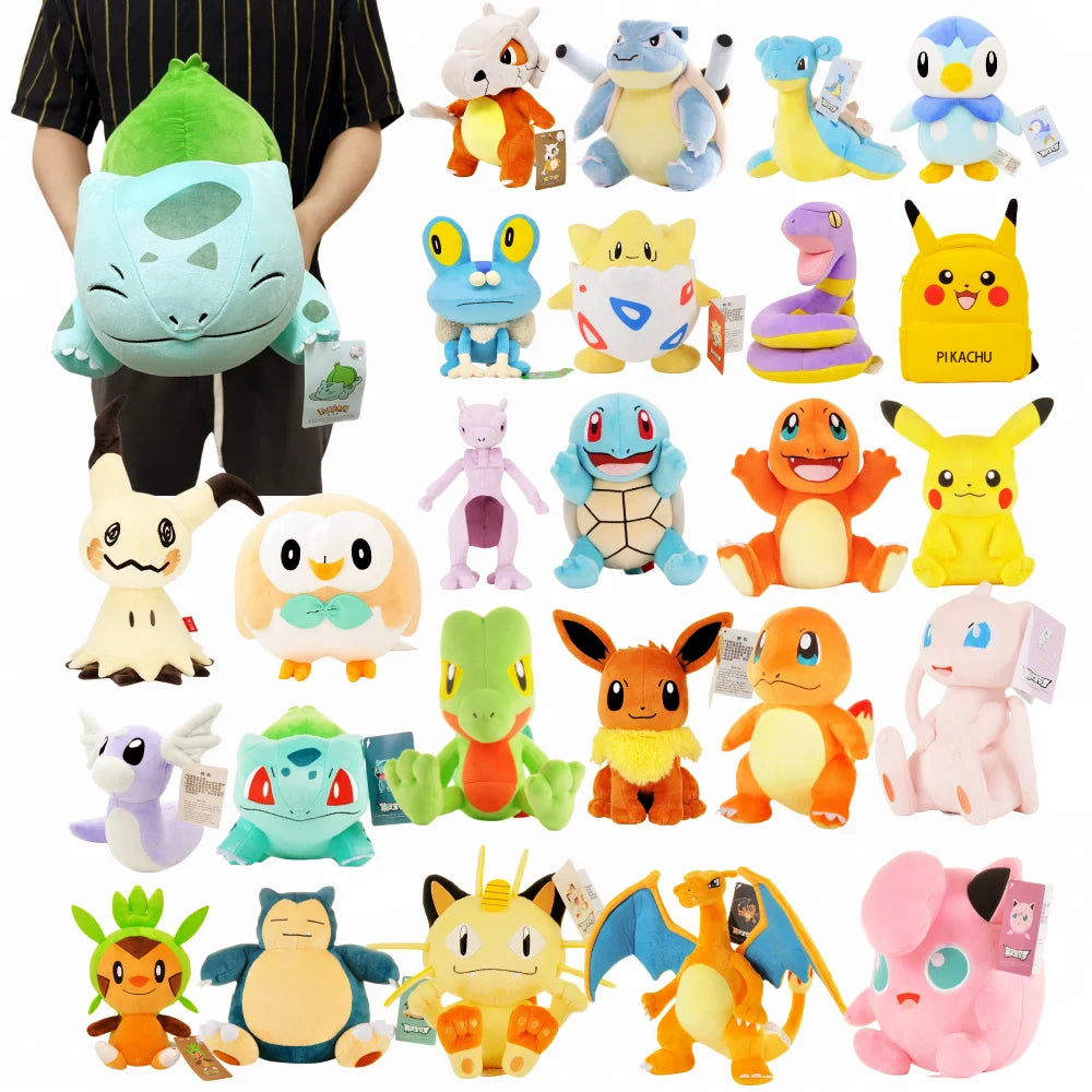 Pokemon Plush Toys – 47 Styles | Pikachu, Charmander, Squirtle & More Stuffed Animals