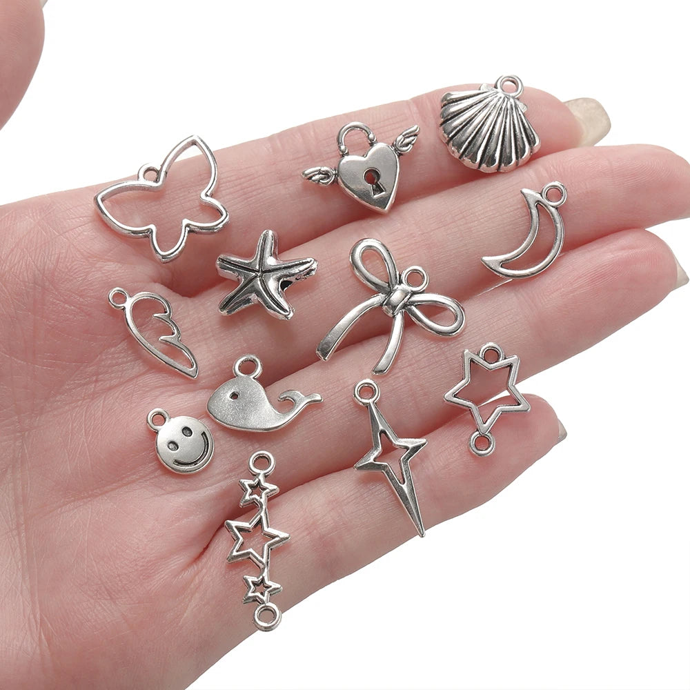 Metal Alloy Bow Charms – DIY Pendant for Jewelry Making