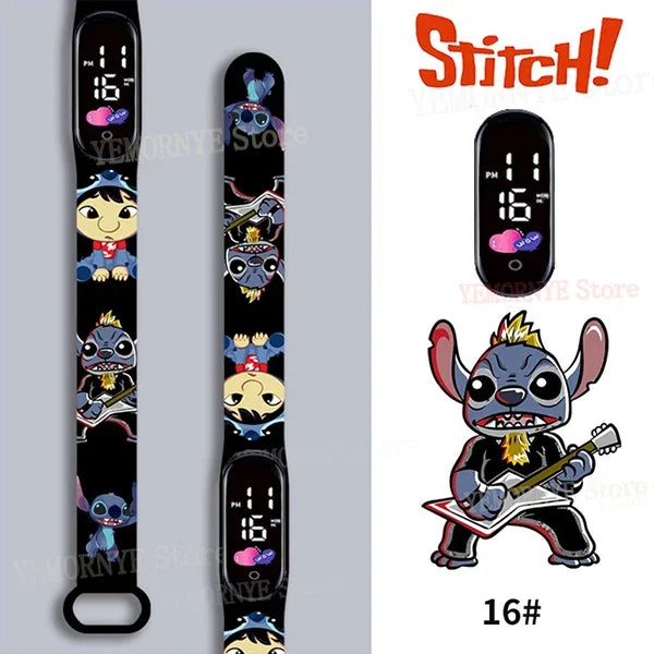 Disney Stitch Digital LED Watch – Kids Sports Watch
