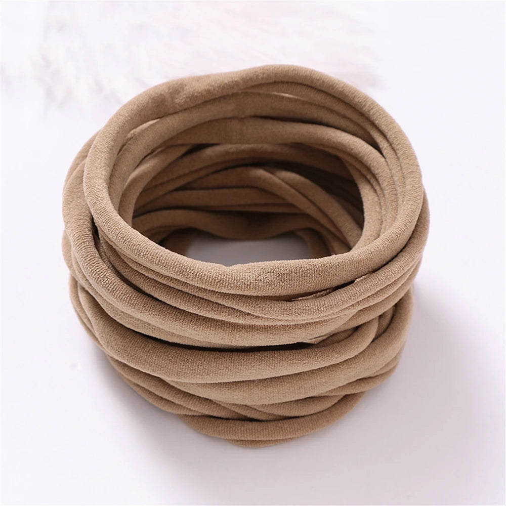 20PCS Baby Girl Soft Nylon Headbands Stretchy Traceless Hair Accessories