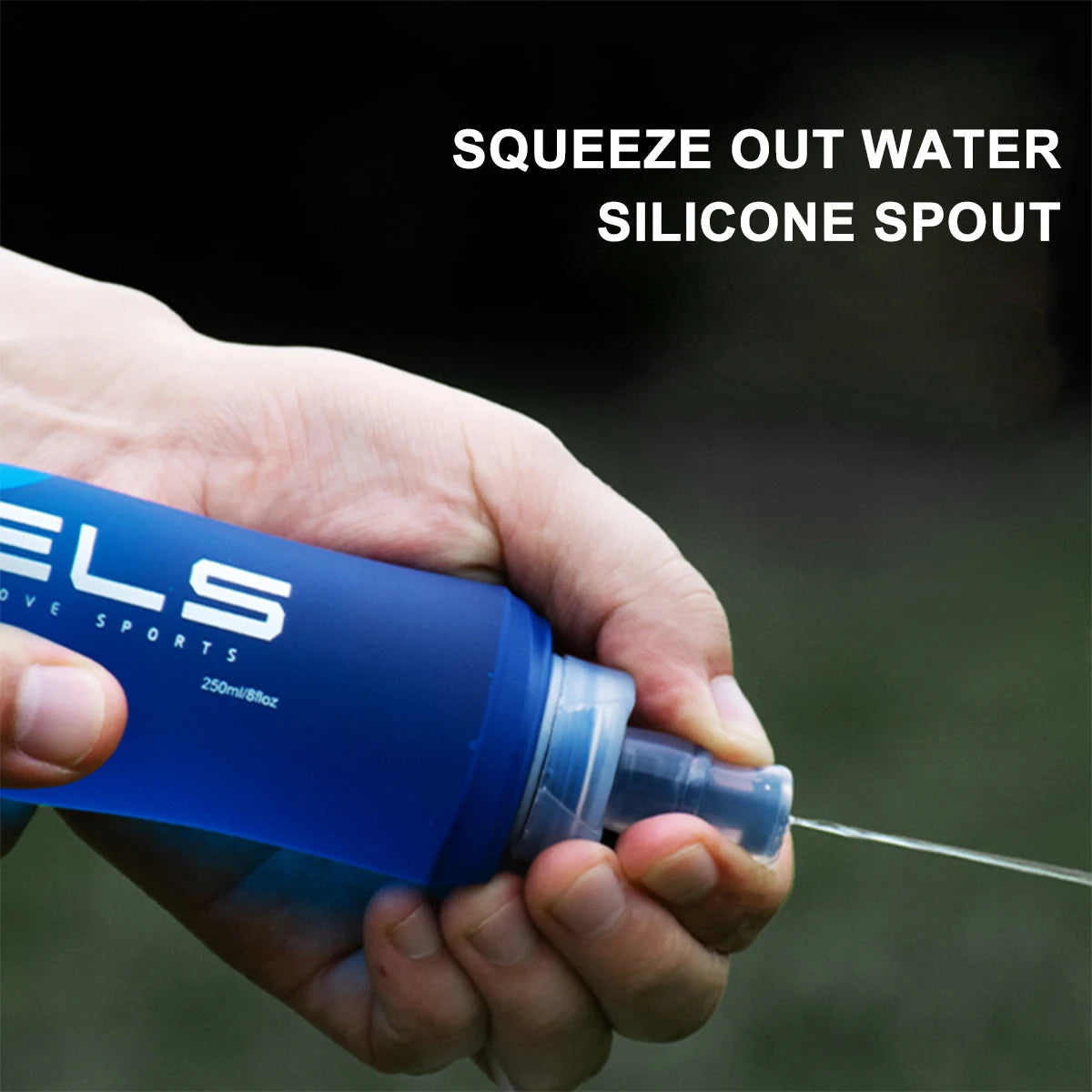 150ml Collapsible Sports Water Bottle - BPA Free Soft Flask for Running & Cycling