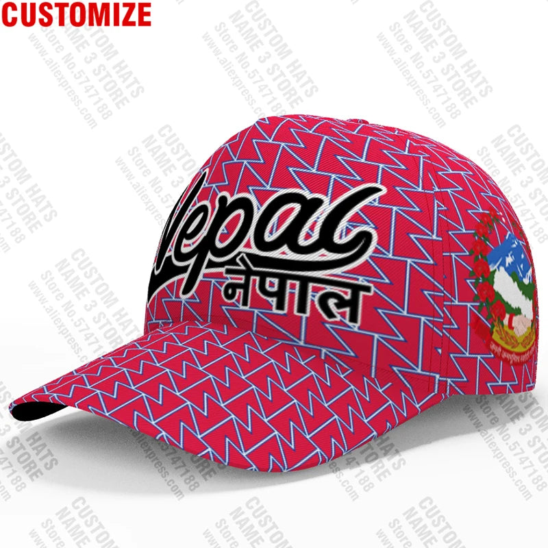 Nepal Flag Baseball Cap - Custom 3D Embroidered Snapback Hat for Nepalese Pride
