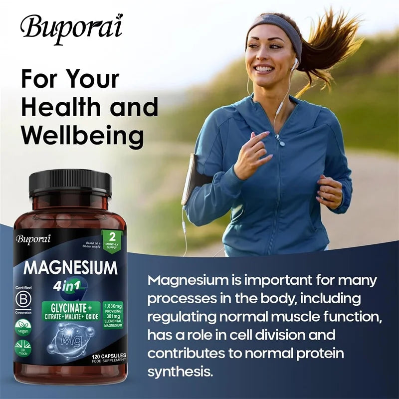 Magnesium 4-in-1 Complex Bundle - Sleep, Muscle & Immune Support (3 Bottles)