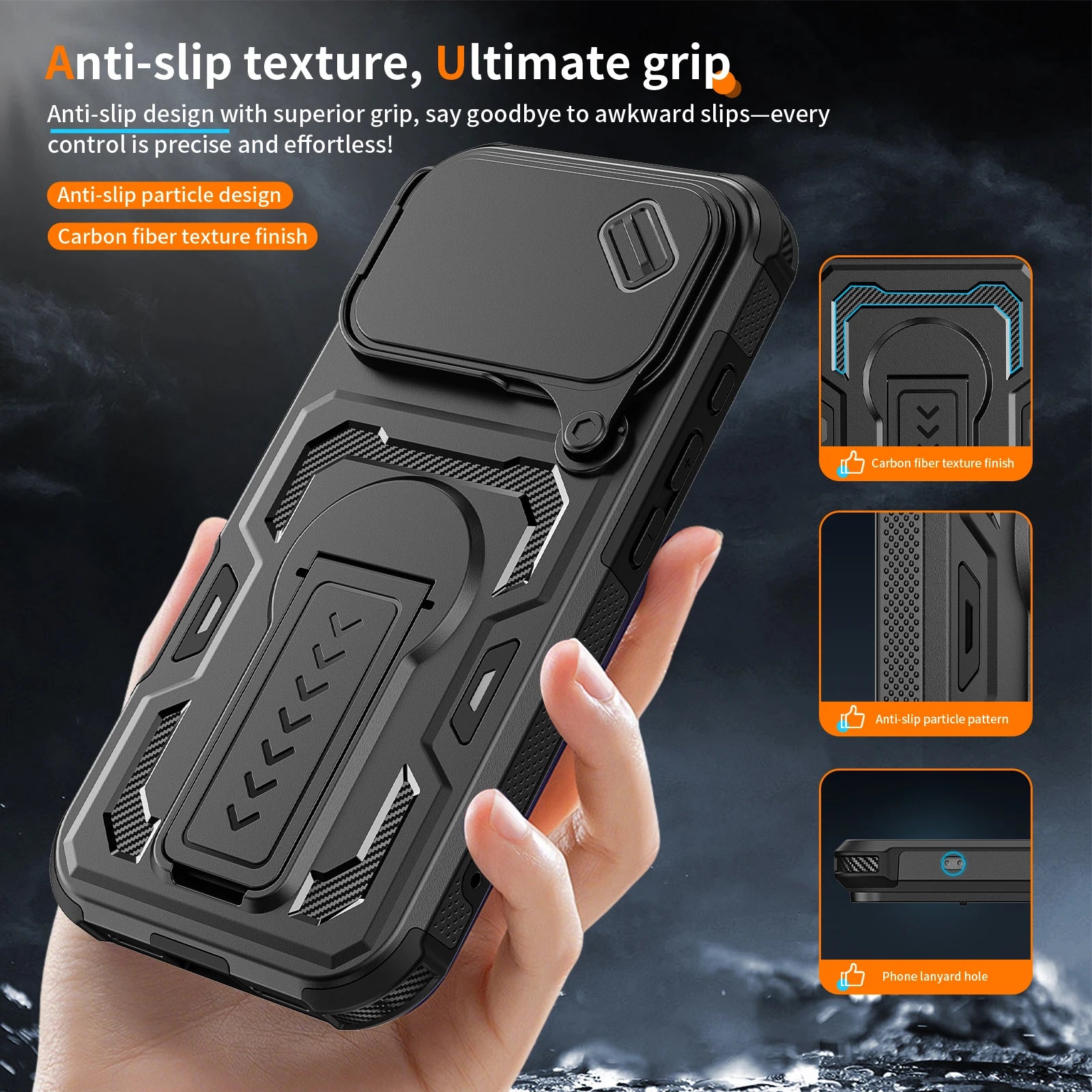 🔥 SALE! Dual Layer Tough Case for iPhone 17/16 Pro Max - Shockproof with Kickstand