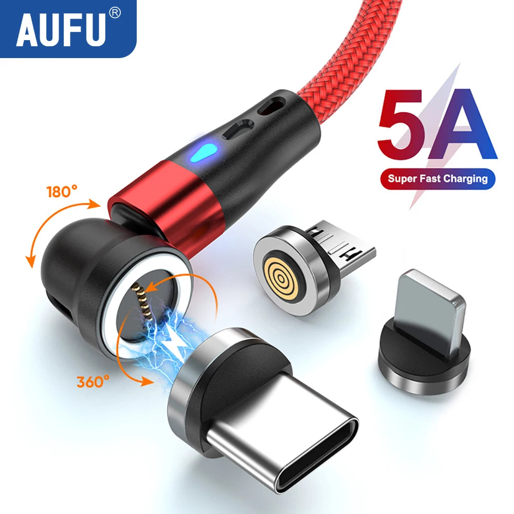 AUFU 7Pin 5A Magnetic Type-C Fast Charging Cable