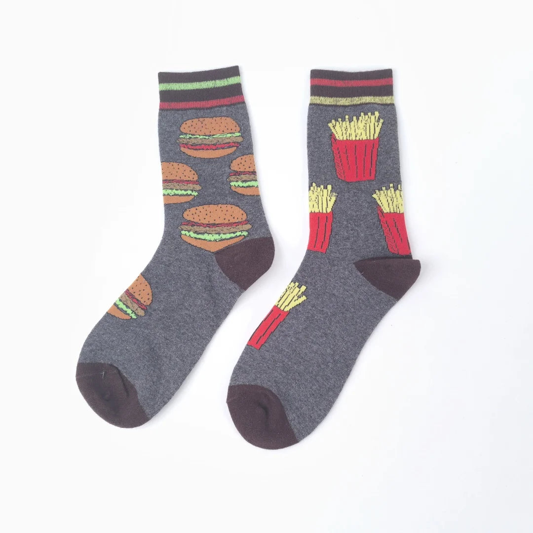 Funny Food Print Socks Unisex Casual Socks