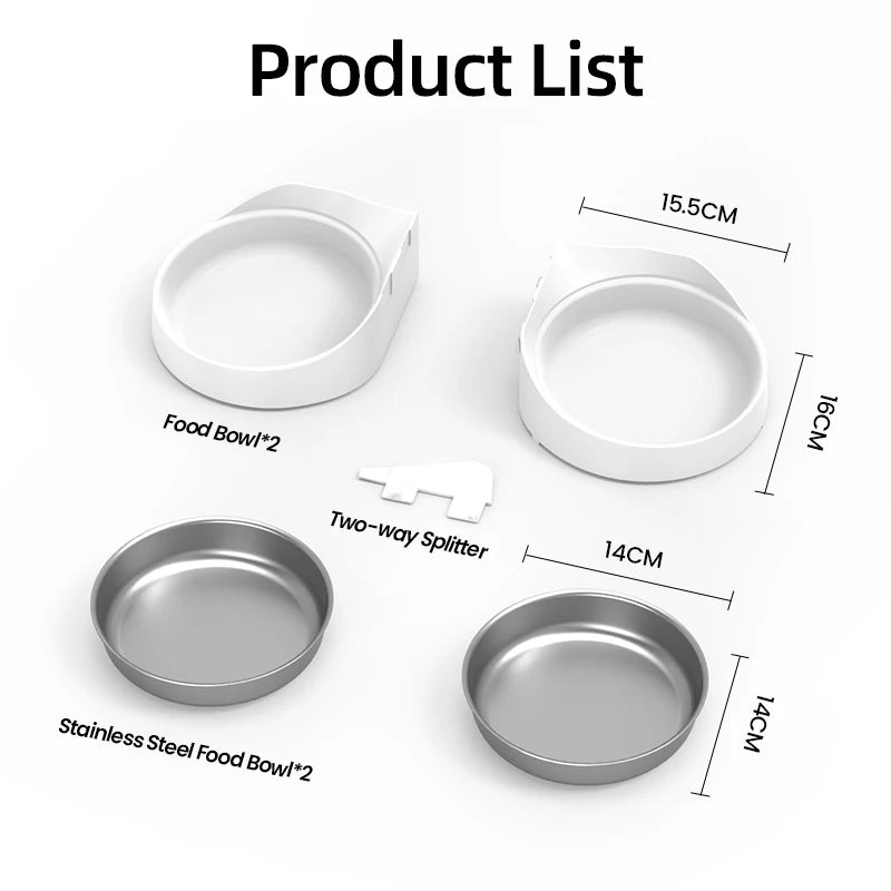 ROJECO Stainless Steel Single & Double Bowl Pet Feeder – 4L