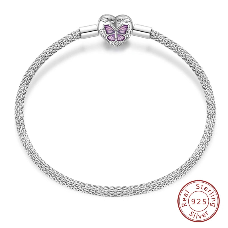 Silver Star Moon Clover Bracelet – DIY Charm Birthday Jewelry