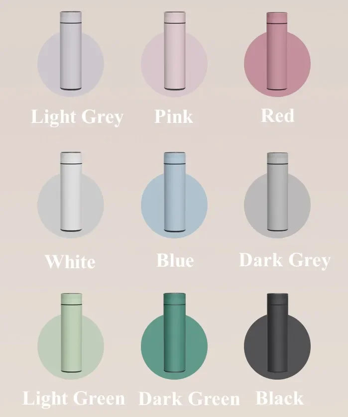 500ml Stainless Steel Thermos with Temperature Display - Insulated Bottle