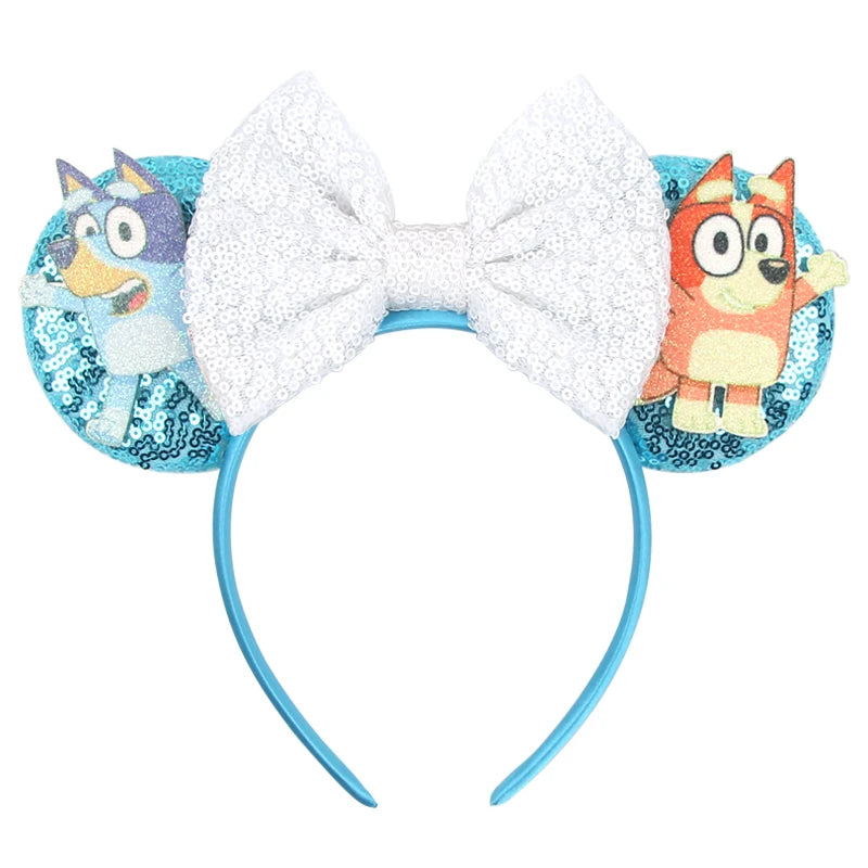 Disney Colorful Sequins Bow Headband – Rainbow Hair Accessory for Girls & Disney Fans