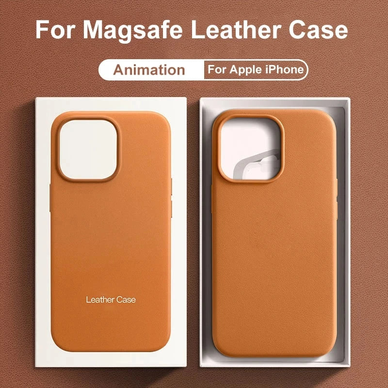 Animated Leather Case for iPhone 16/15/14/13 Pro Max - MagSafe Compatible