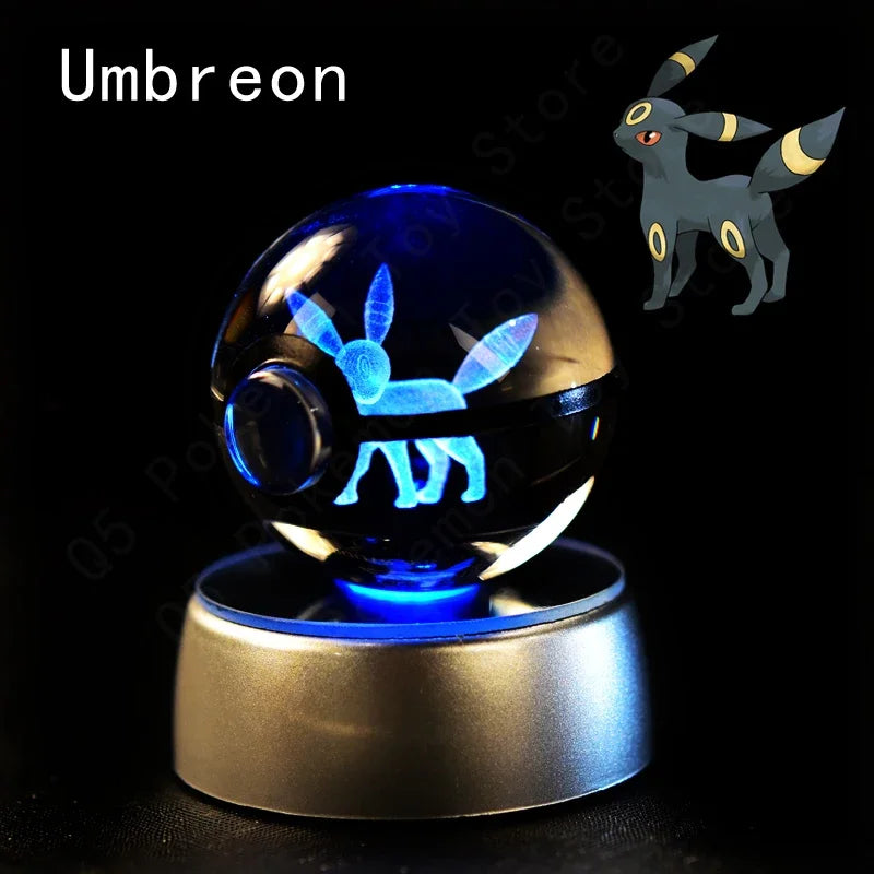 Pokemon Crystal Ball LED Night Light – Anime Lamp