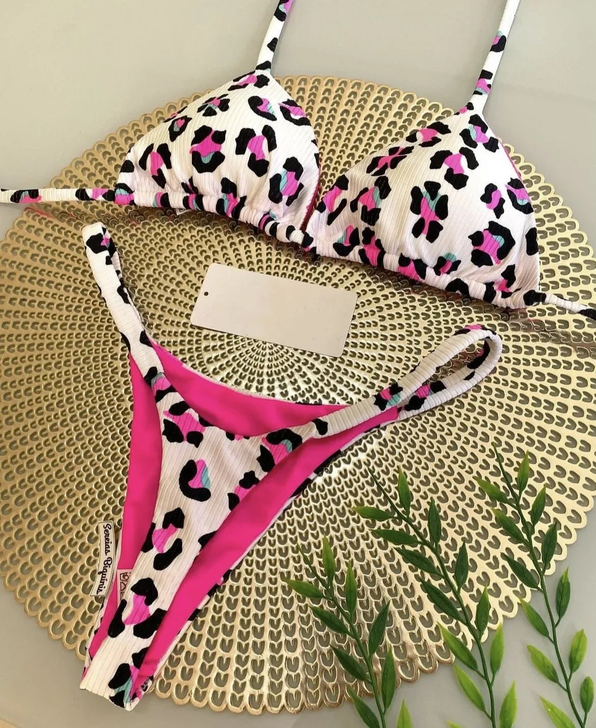 2024 brazilian bikini women suit, beach fashion, sexy thong swimsuit, cute cherry print