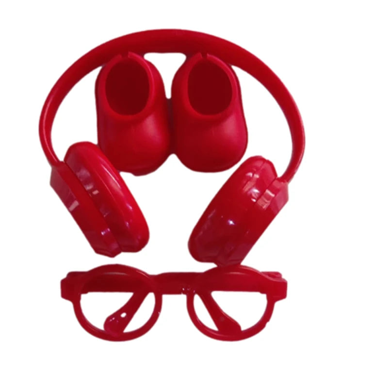 Labubu DIY Accessories Set - Shoes, Glasses & Headphones for V1/V2 Plush Dolls